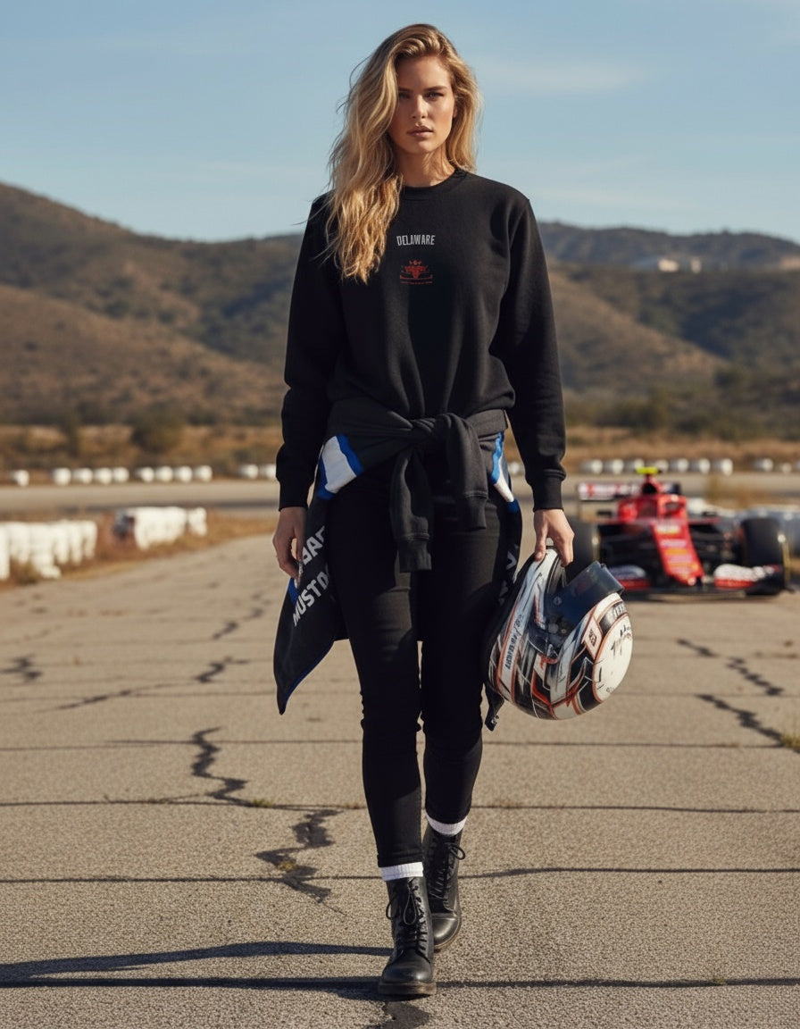 Delaware Racing Embroiderd women's Premium Sweatshirt - Jhonnybgoods