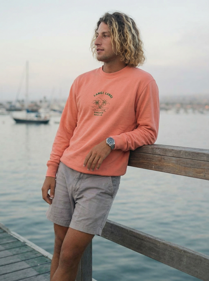 Langi Langi Zanzibar Beach Club Embroidered men Premium Sweatshirt - Jhonnybgoods