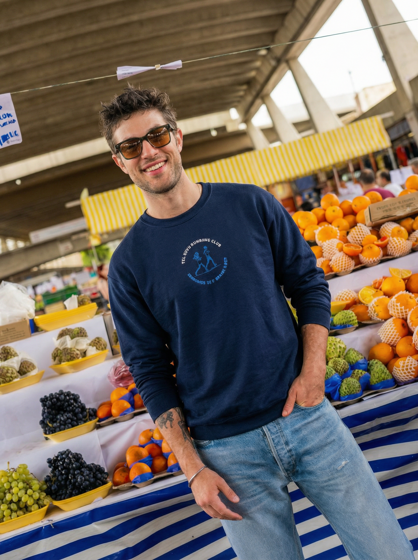 Tel Aviv Running Club – Men’s Embroidered Sweatshirt - Jhonnybgoods