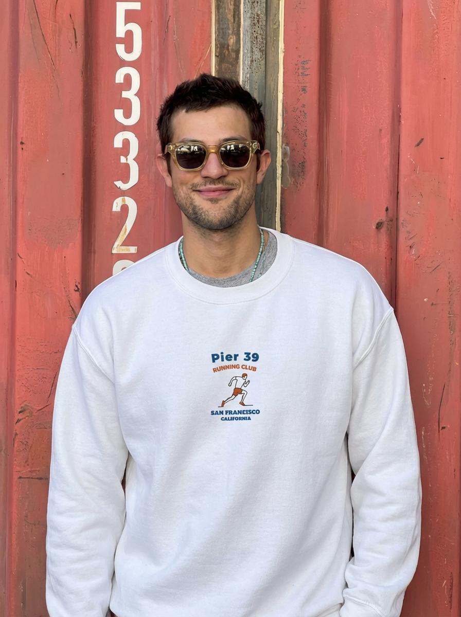 Pier39 Running Club - men's Embroidered Sweatshirt - Jhonnybgoods