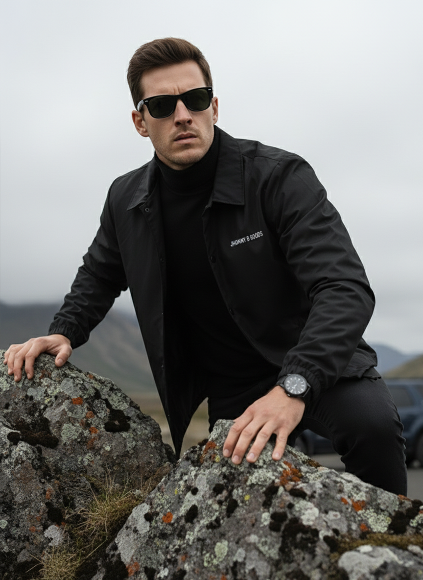 Jhonny B Goods Classic - Black On Black Coaches Jacket