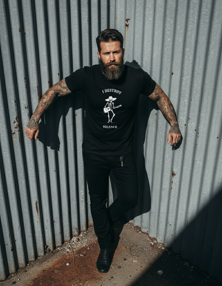 I Destroy Silence men's garment-dyed heavyweight t-shirt - Jhonnybgoods