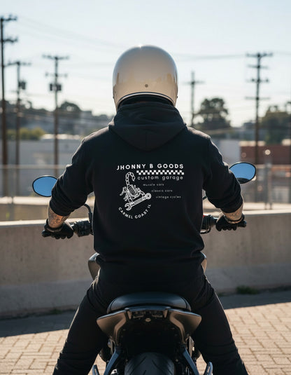 Custom Garage Men’s Heavy Blend Zip Hoodie – Soft Fleece, Metal Zipper, Retro Garage Style - Jhonnybgoods