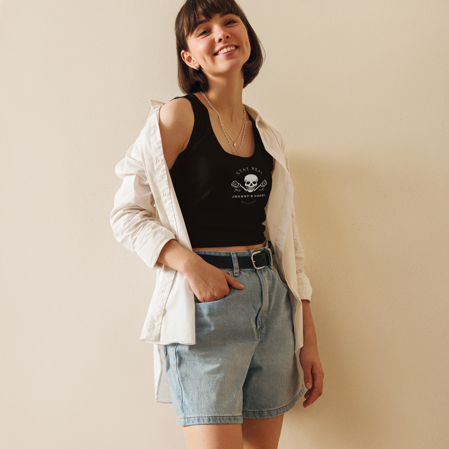 Stay Real Sleeveless Crop Top