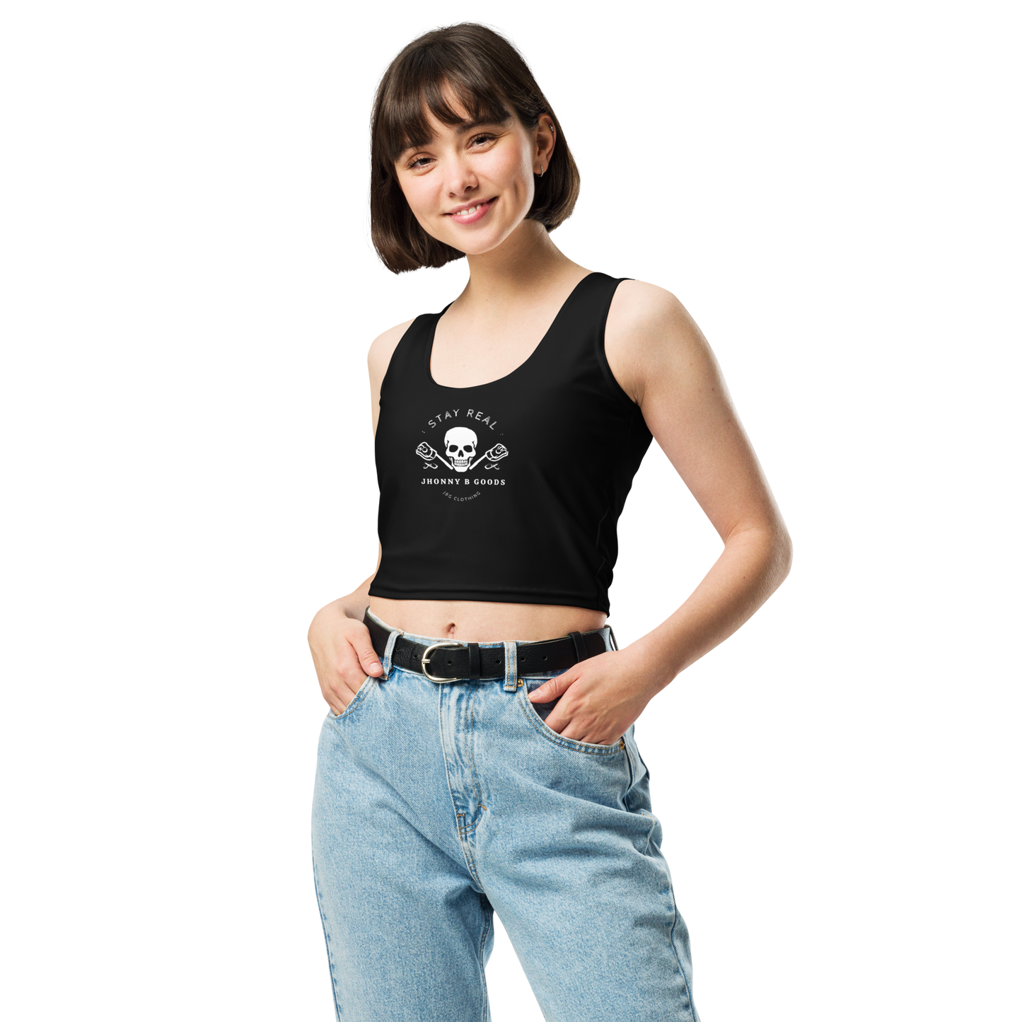 Stay Real Sleeveless Crop Top