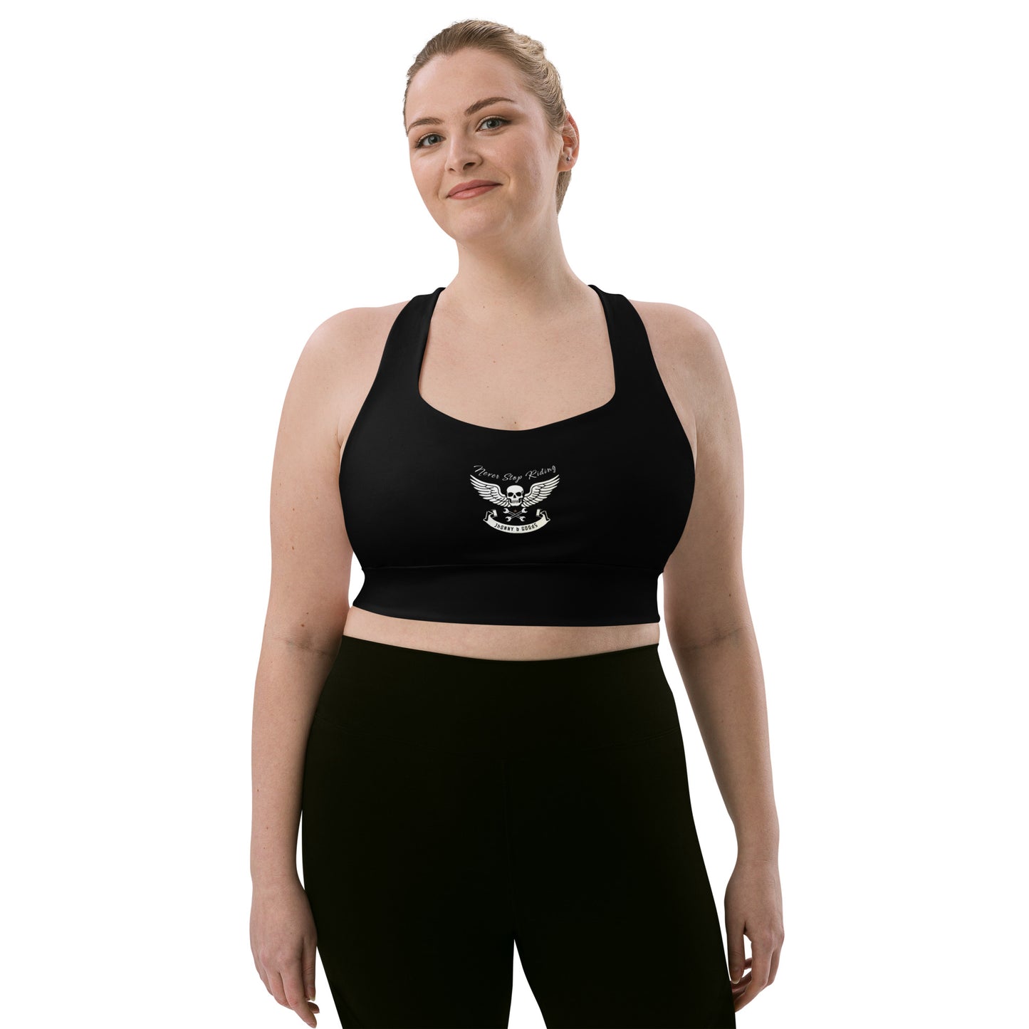 Never Stop Riding Longline sports bra