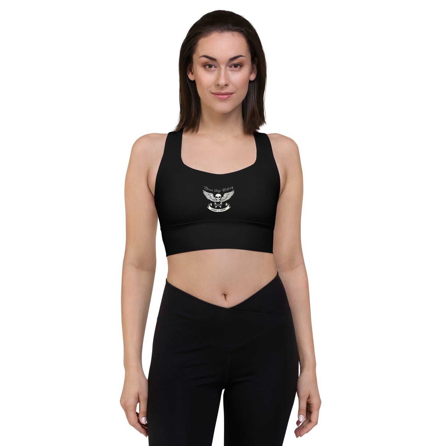 Never Stop Riding Longline sports bra