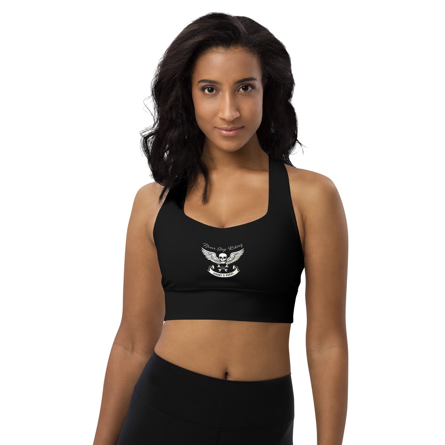 Never Stop Riding Longline sports bra