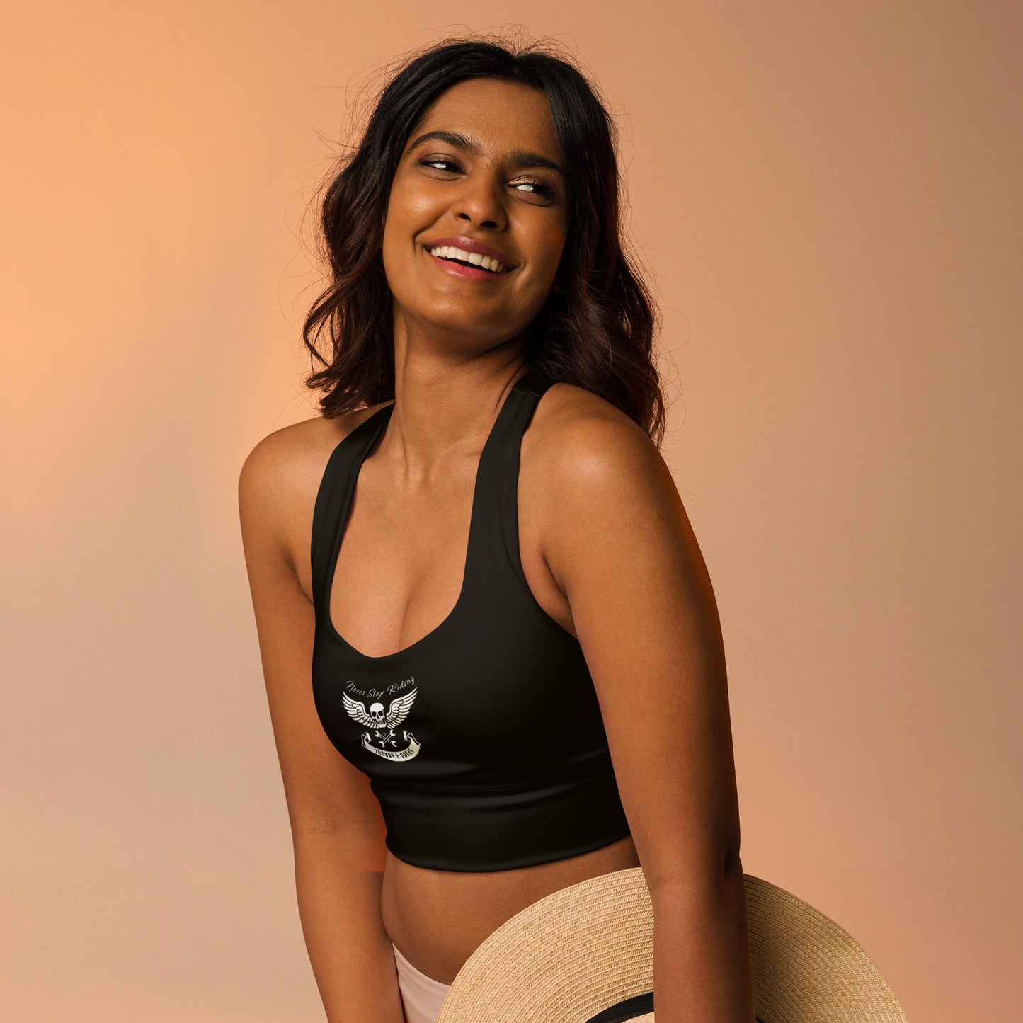 Never Stop Riding Longline sports bra