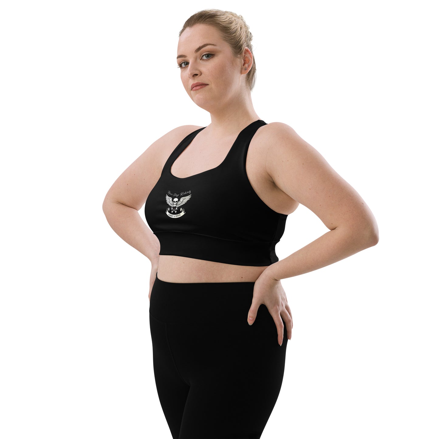 Never Stop Riding Longline sports bra