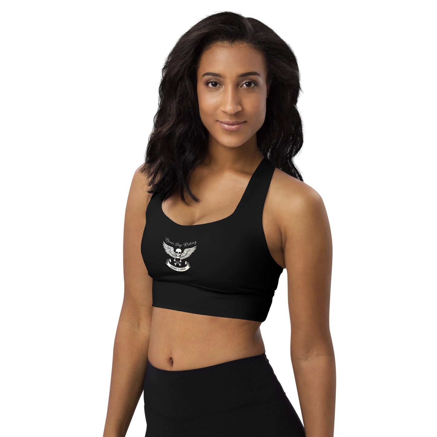 Never Stop Riding Longline sports bra