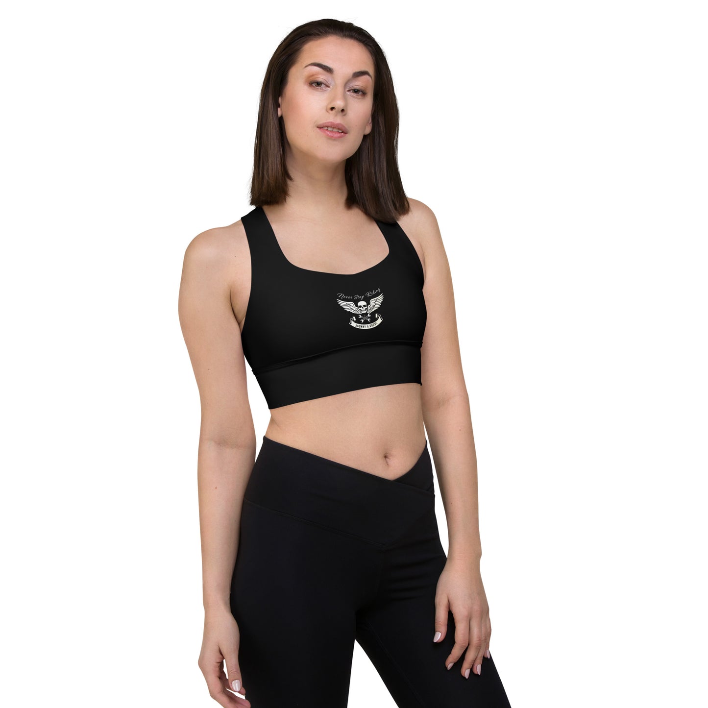 Never Stop Riding Longline sports bra