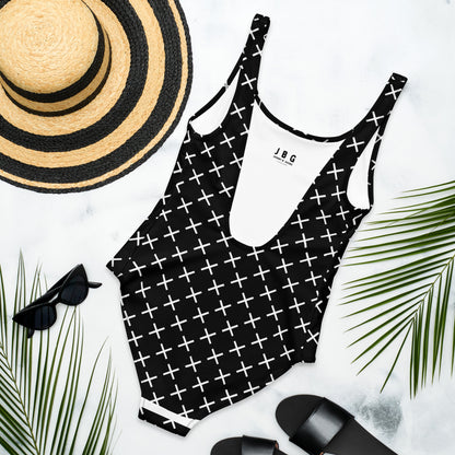 One-Piece X pattern Swimsuit