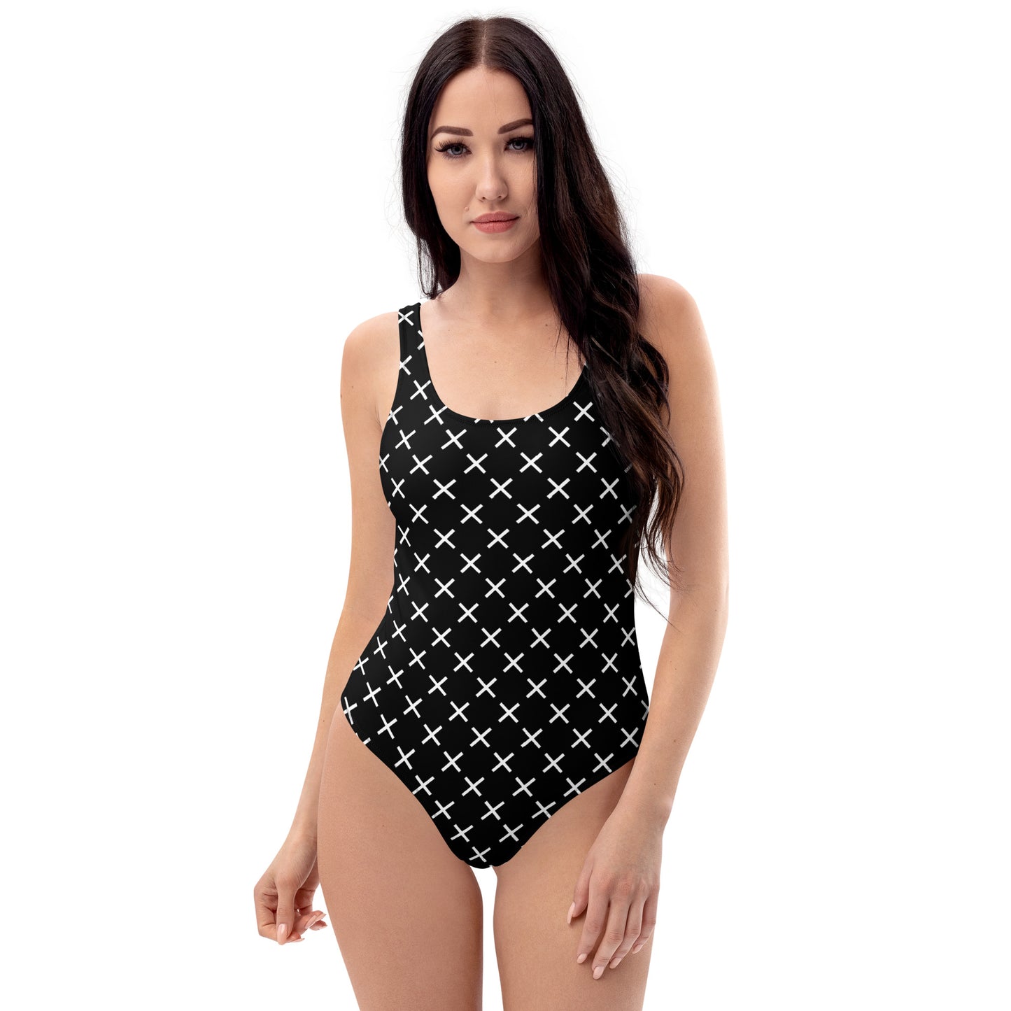 One-Piece X pattern Swimsuit