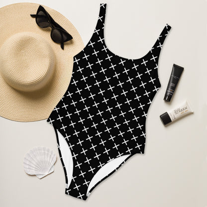 One-Piece X pattern Swimsuit