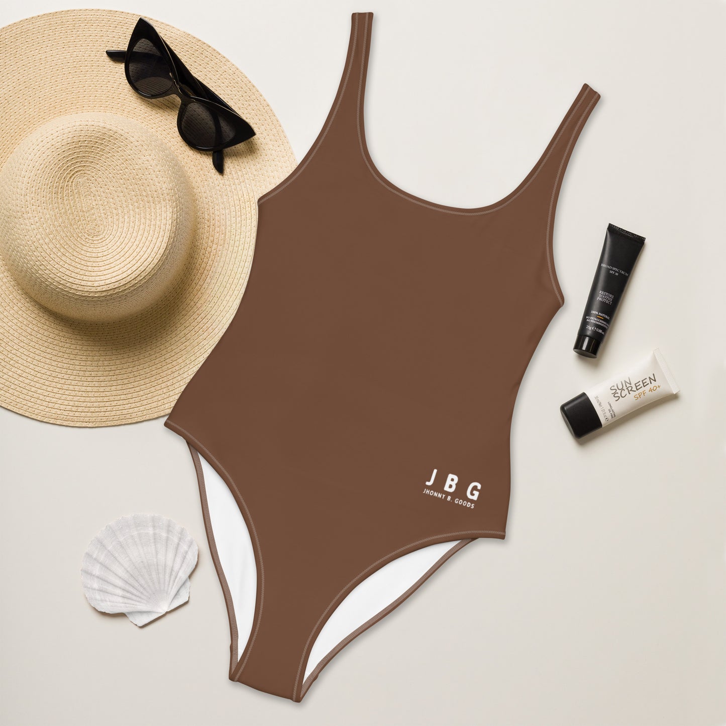 One-Piece Ash Brown Swimsuit