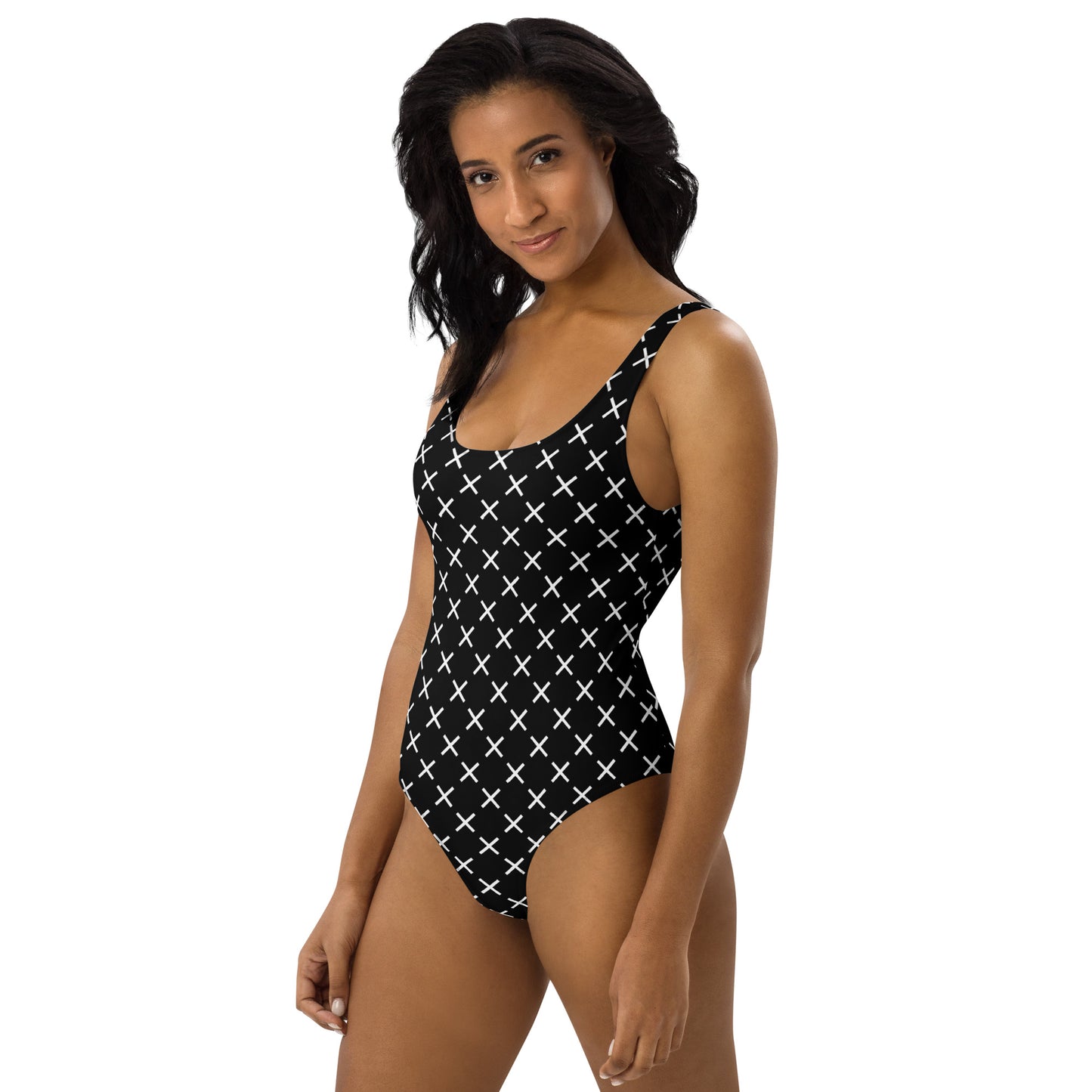 One-Piece X pattern Swimsuit