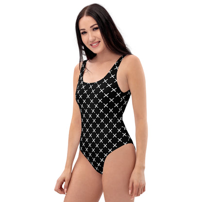 One-Piece X pattern Swimsuit