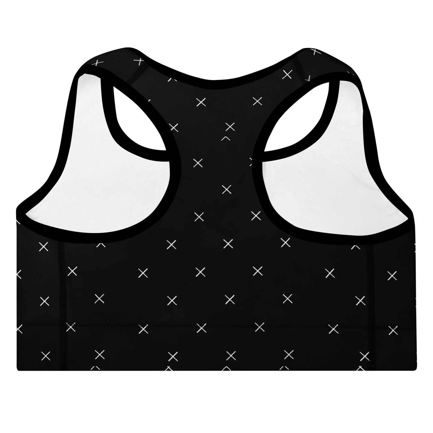 X Pattern Padded Sports Bra