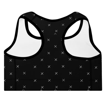 X Pattern Padded Sports Bra