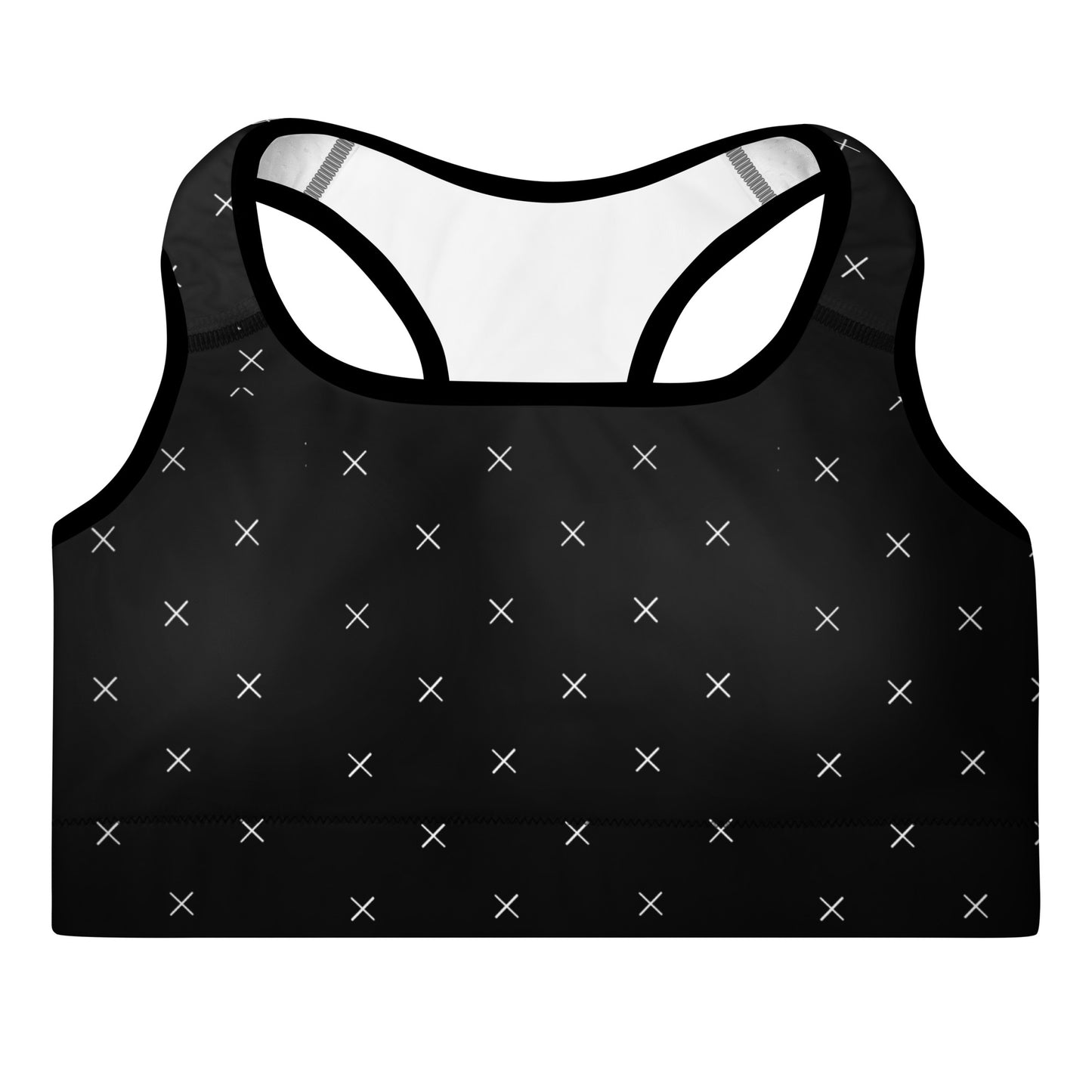 X Pattern Padded Sports Bra