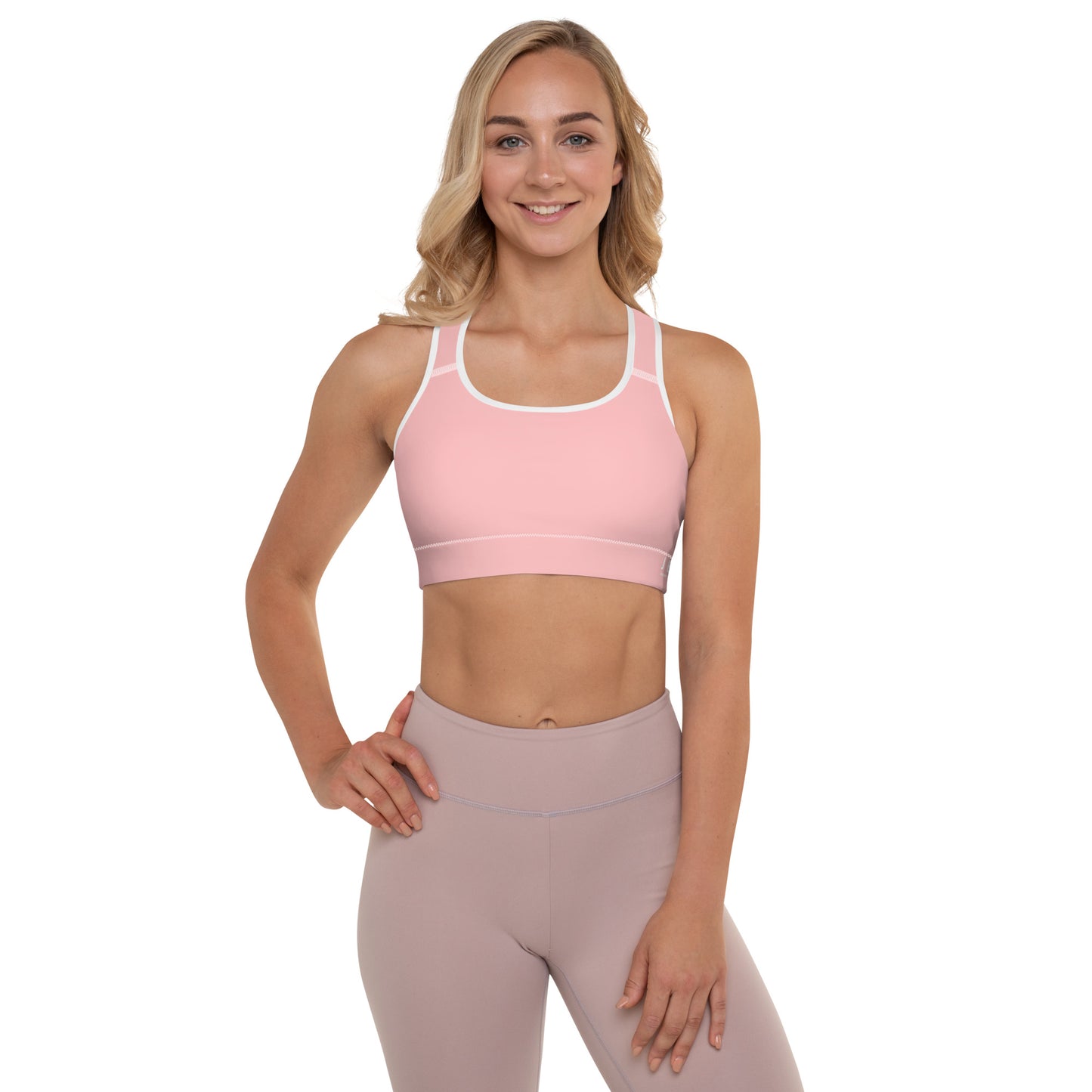 Flower Pink Padded Sports Bra