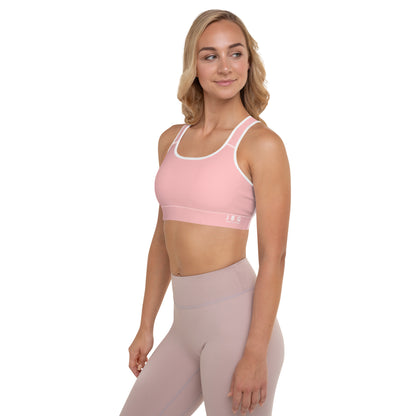 Flower Pink Padded Sports Bra