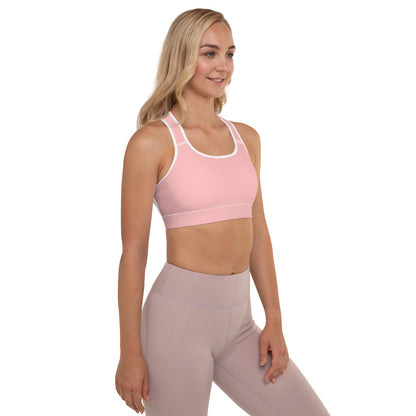 Flower Pink Padded Sports Bra