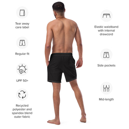 Men's Classic Black swim trunks