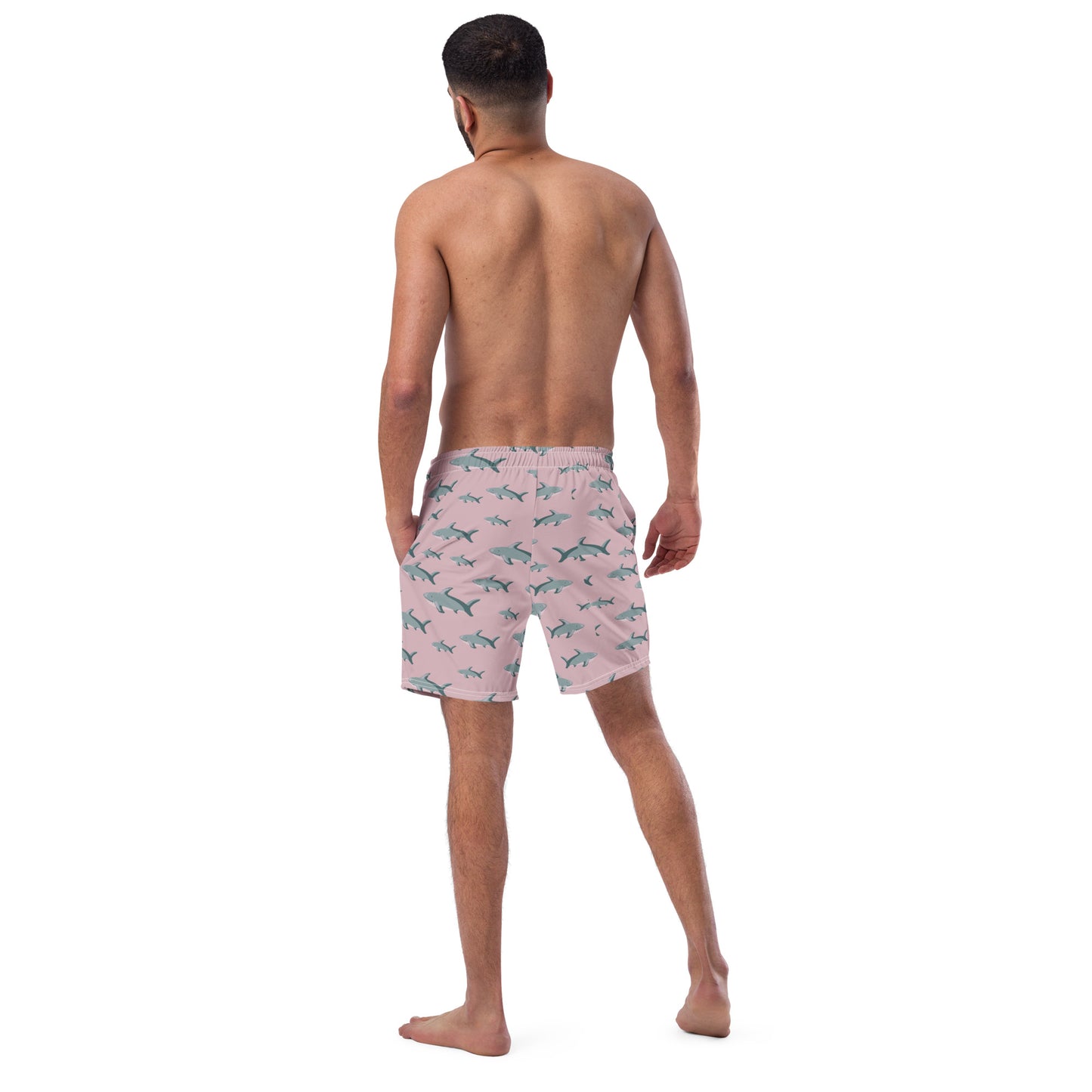 Men's Pink Sharks swim trunks