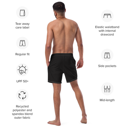 Men's Black Classic swim trunks