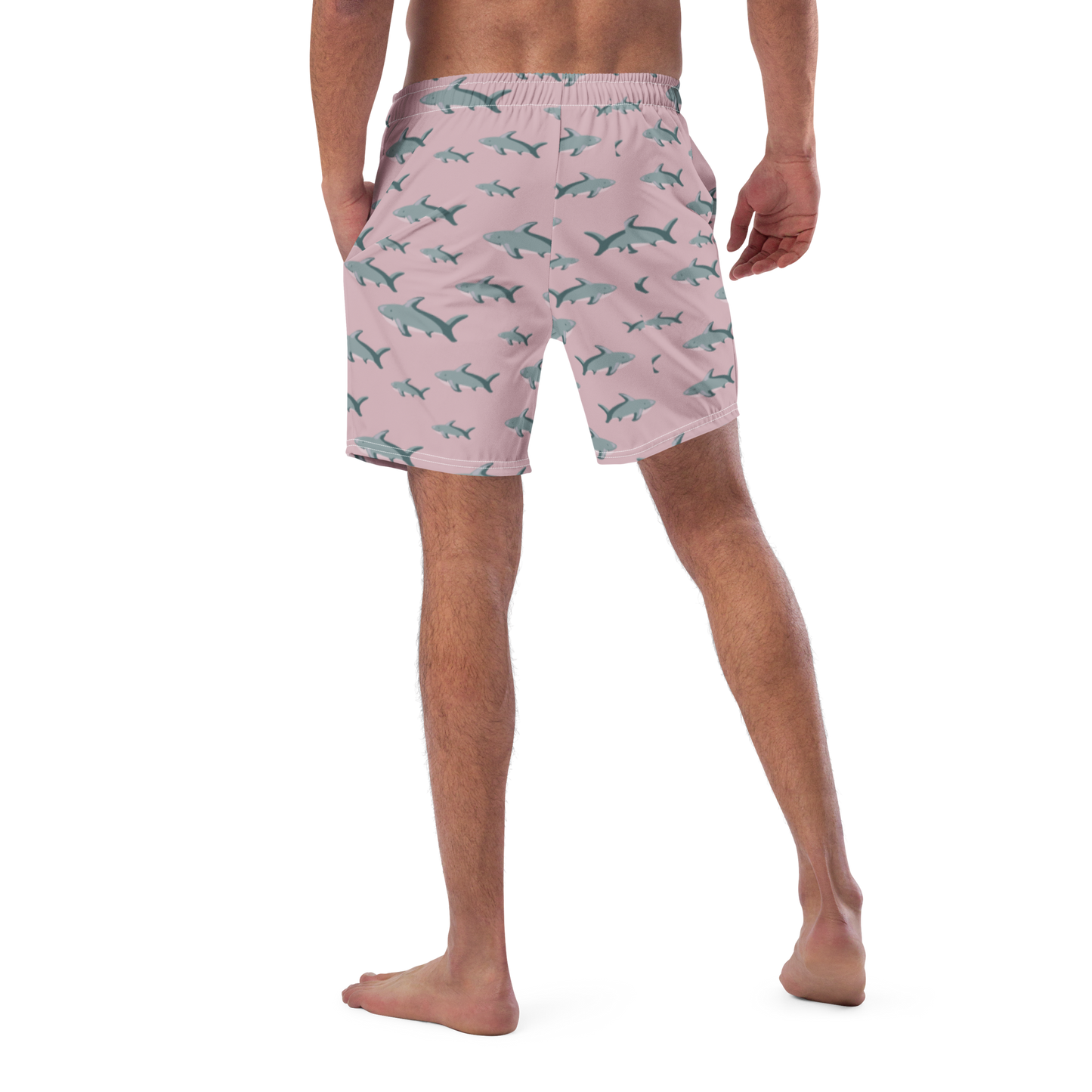 Men's Pink Sharks swim trunks