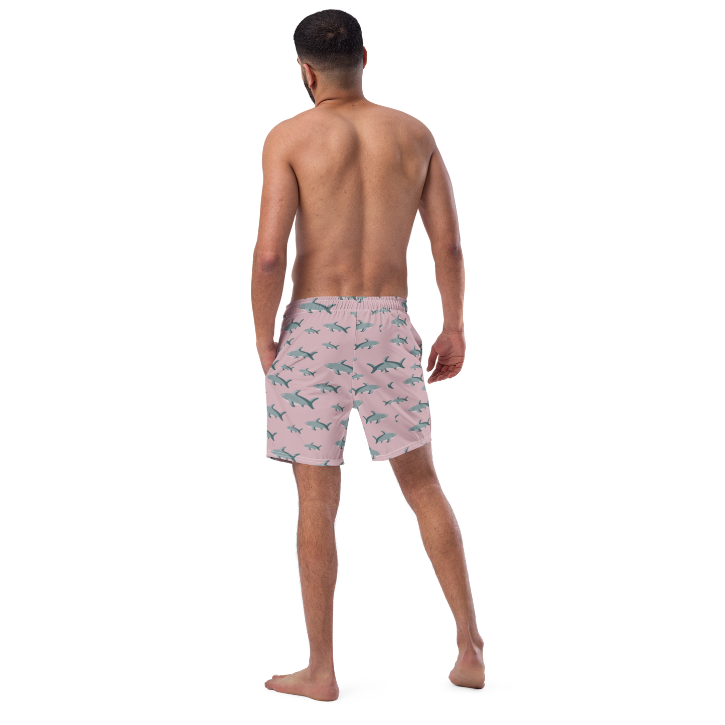 Men's Pink Sharks swim trunks