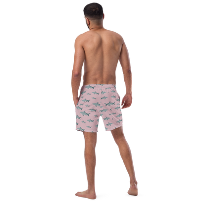 Men's Pink Sharks swim trunks