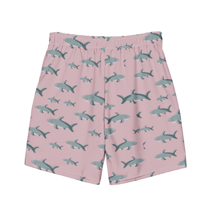 Men's Pink Sharks swim trunks