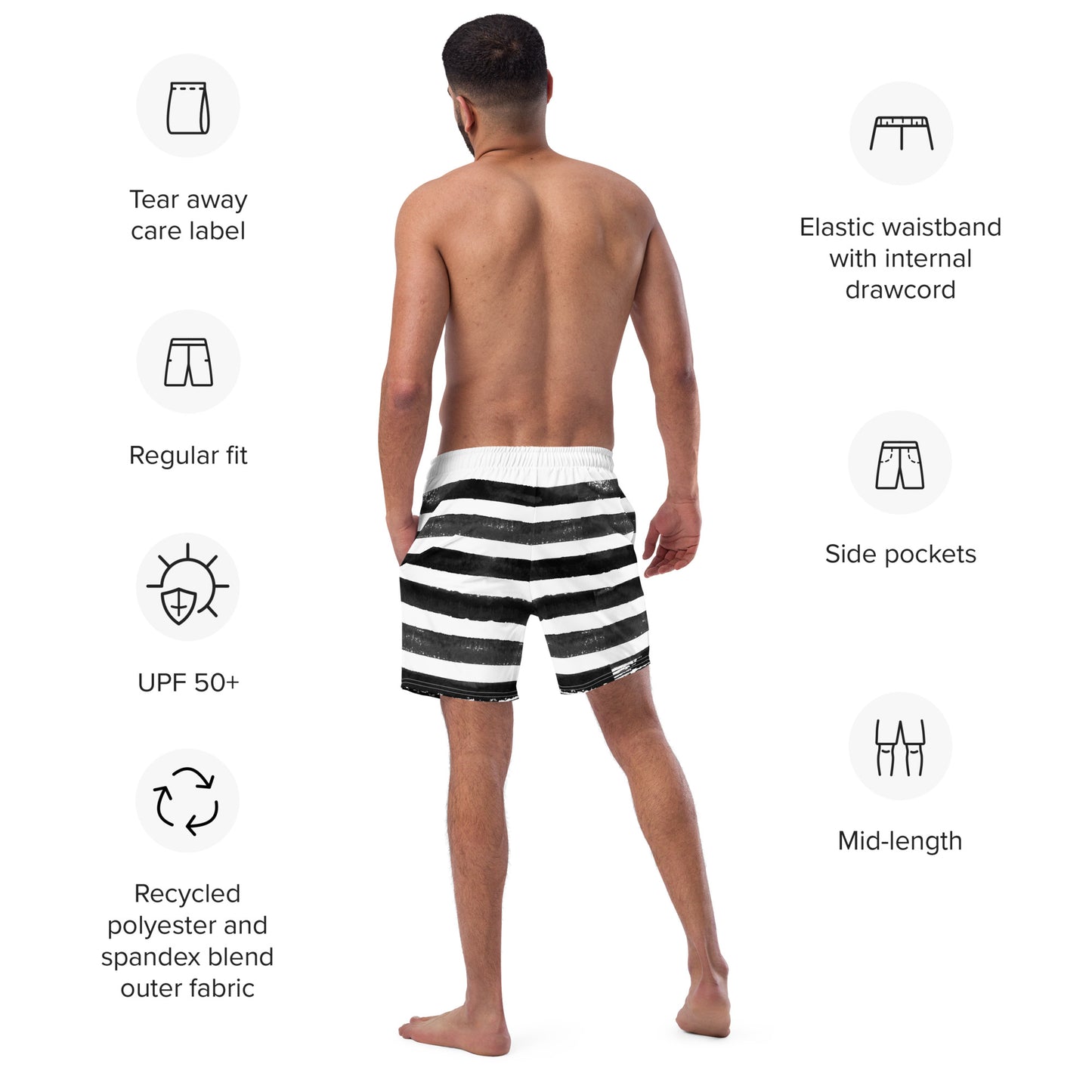 Men's Zebra swim trunks