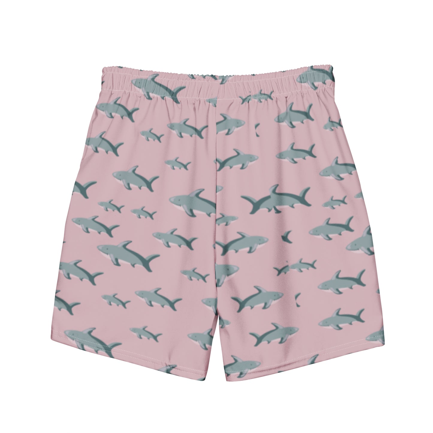 Men's Pink Sharks Swim Trunks