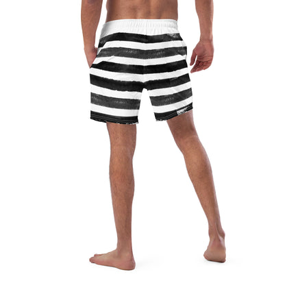 Men's Zebra Stripes Swim Trunks