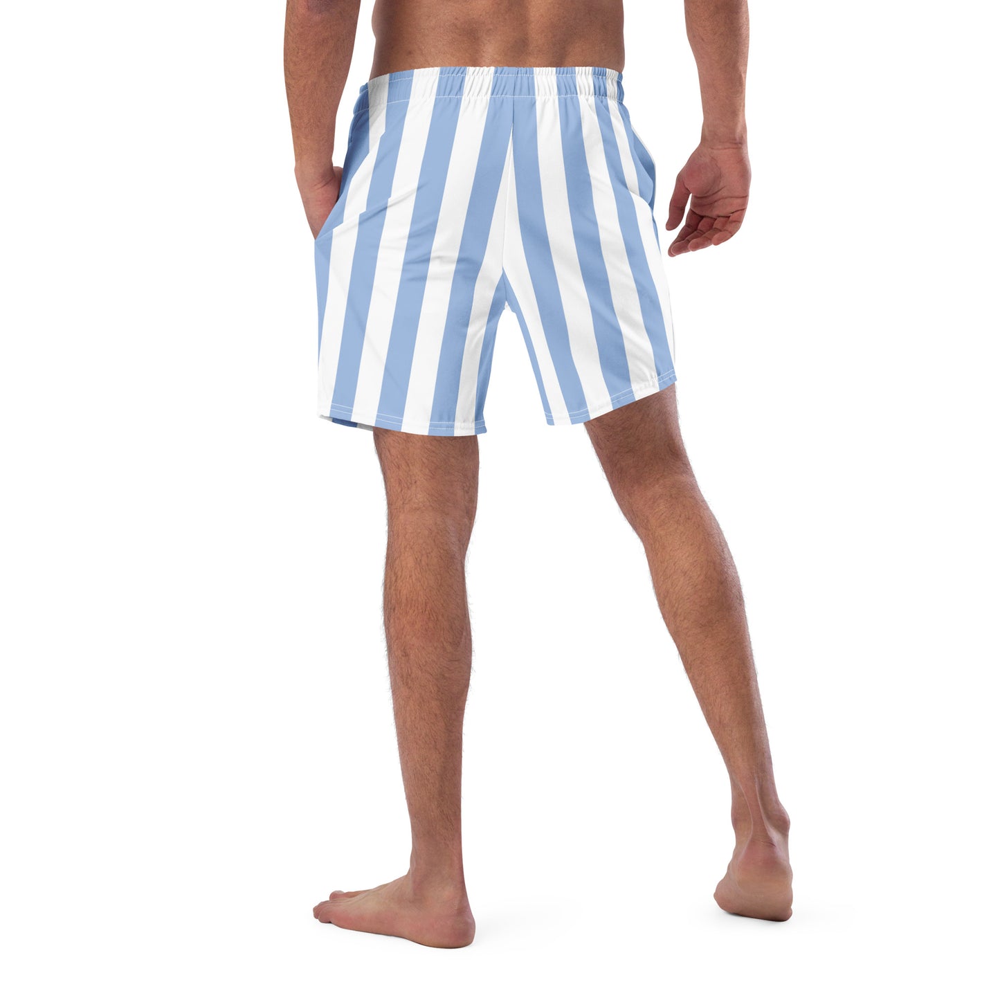 Men's Light Blue Stripes swim trunks