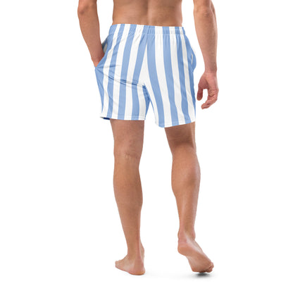 Men's Light Blue Stripes swim trunks