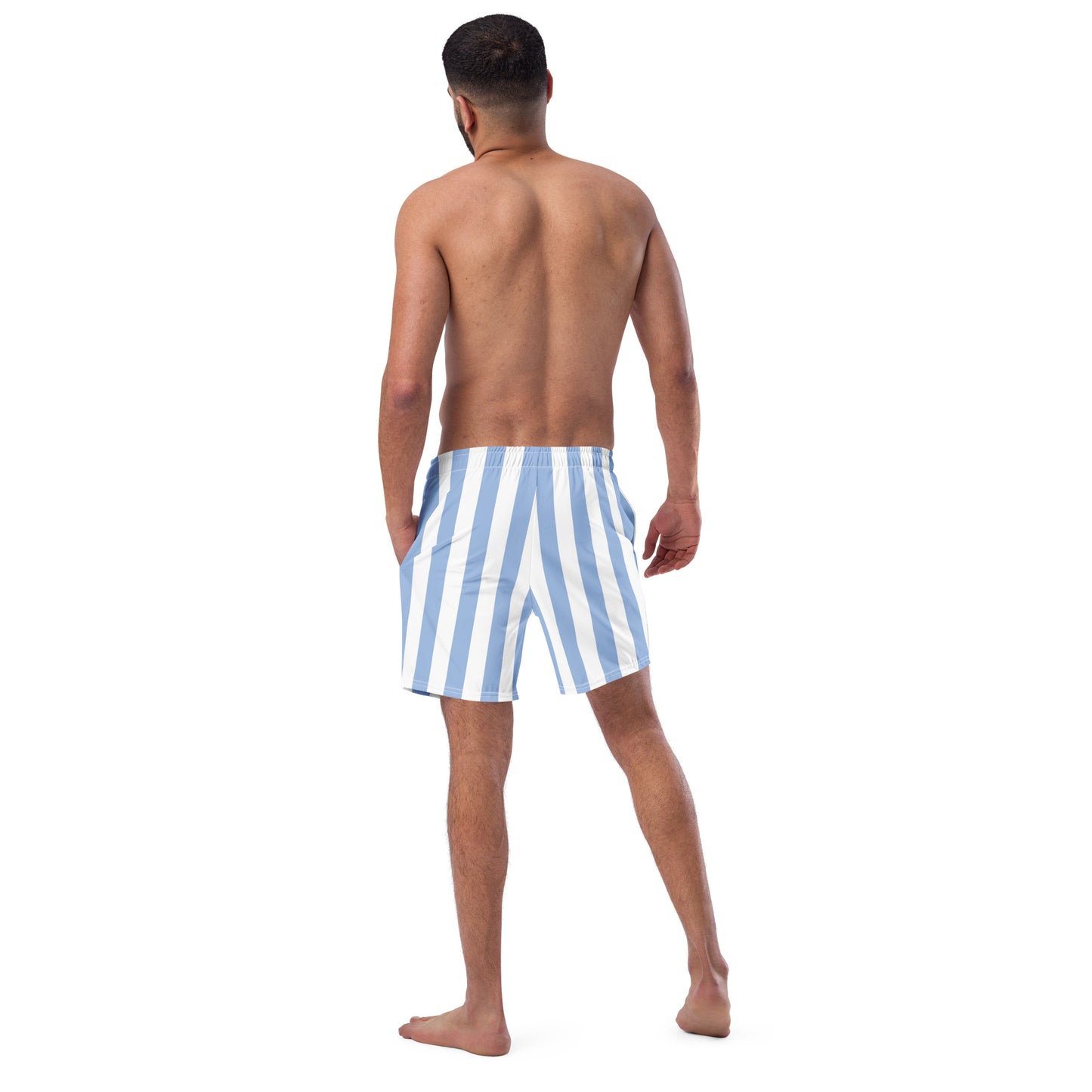 Men's Light Blue Stripes swim trunks