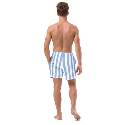 Men's Light Blue Stripes swim trunks