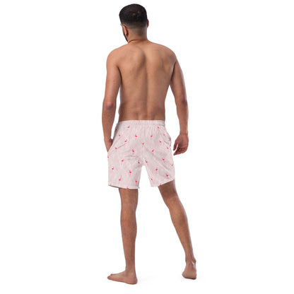 Men's flamingo swim trunks