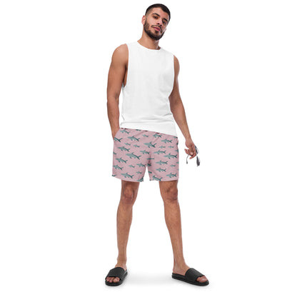 Men's Pink Sharks swim trunks