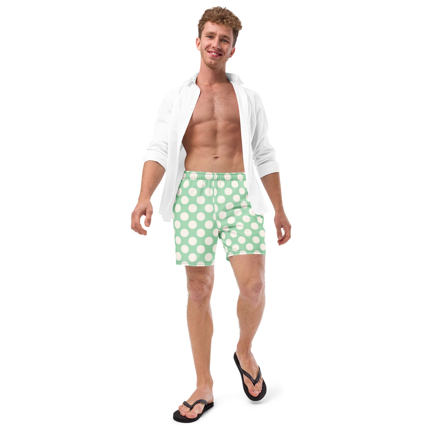 Men's Green Dots swim trunks