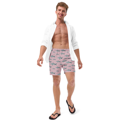 Men's Pink Sharks swim trunks