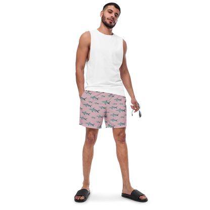 Men's Pink Sharks swim trunks