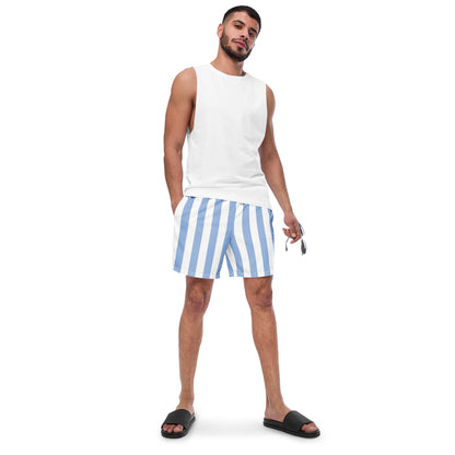 Men's Light Blue Stripes swim trunks