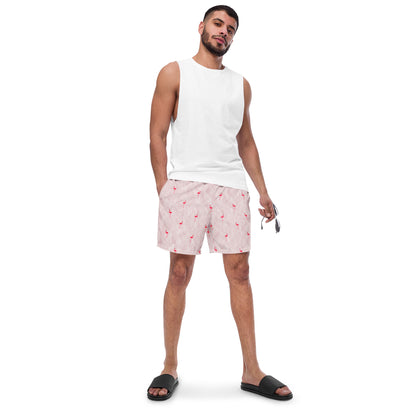 Men's flamingo swim trunks