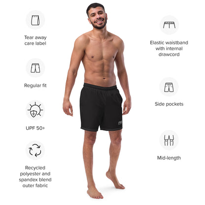 Men's Classic Black swim trunks